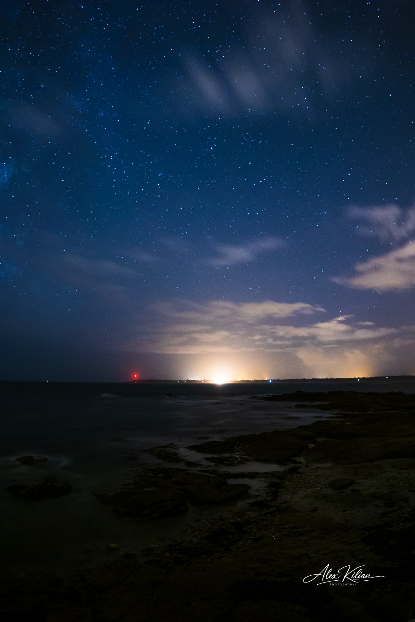 Night sky over Concarneau