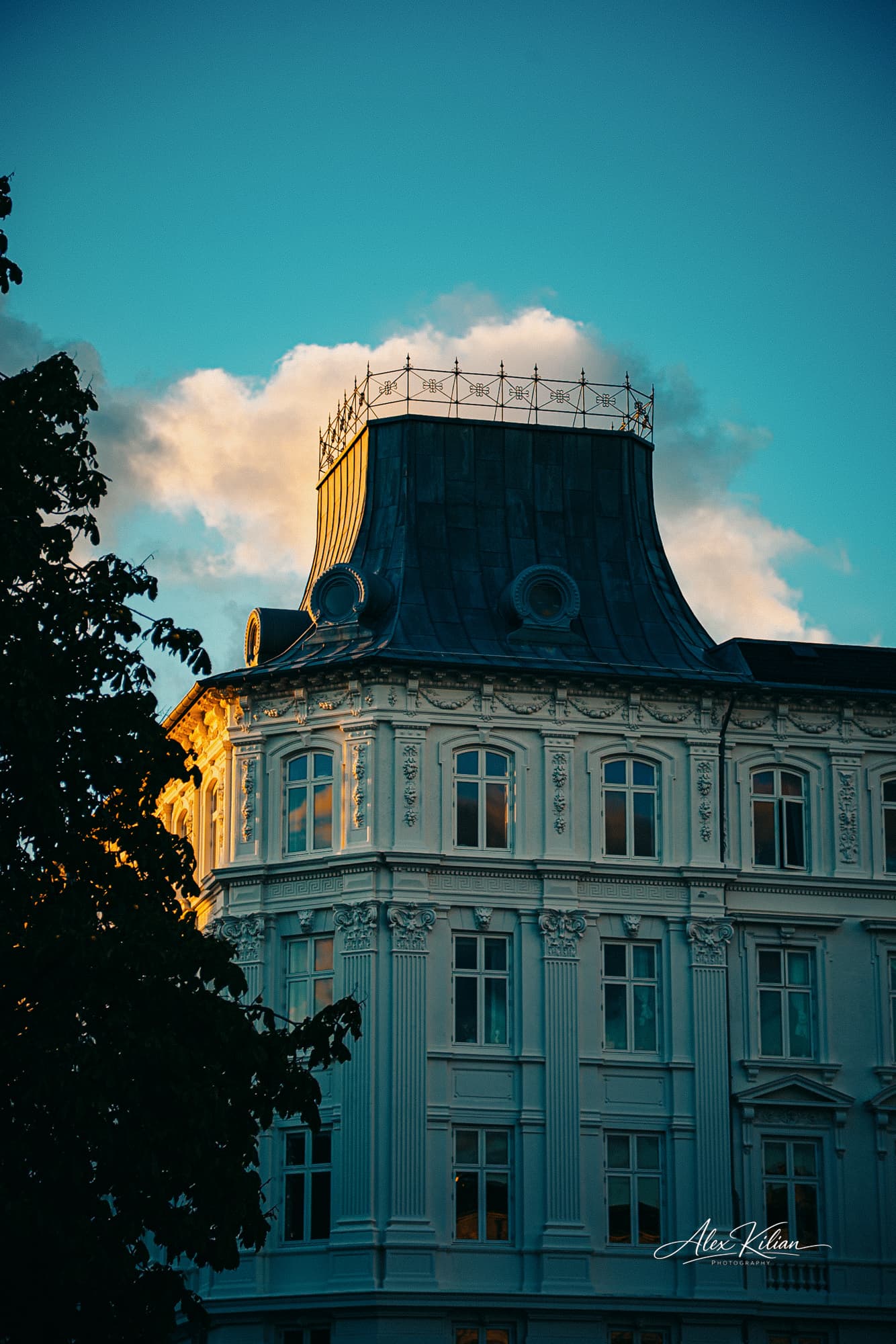 House in the golden hour